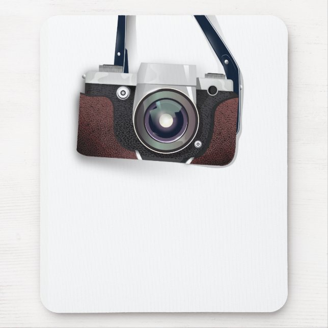 Mousepad Câmera estilo retrô vintage (Frente)