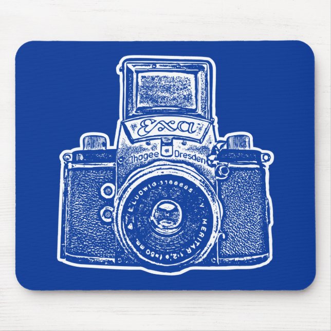 Mousepad Câmera gigante da Alemanha Oriental - Azul escuro  (Frente)