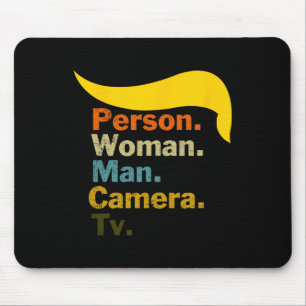 Mousepad Camera Homem-Mulher Tv Teste Cognitivo Shirt Trump
