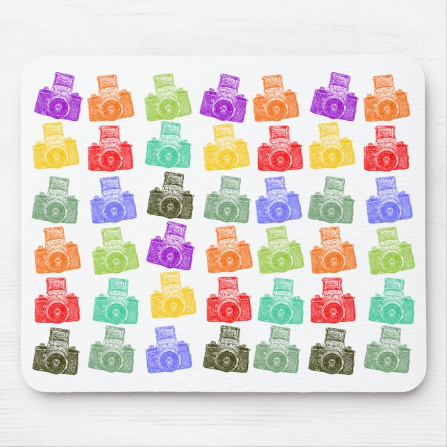 Mousepad Câmeras coloridas (Frente)