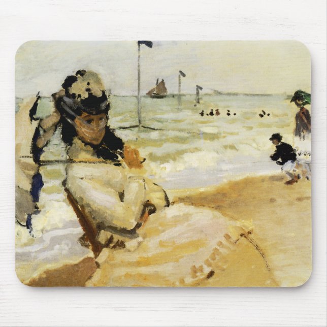 Mousepad Camille na praia em Trouville (Frente)