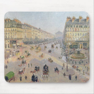 Mousepad Camille Pissarro a avenida de L'Opera, Paris