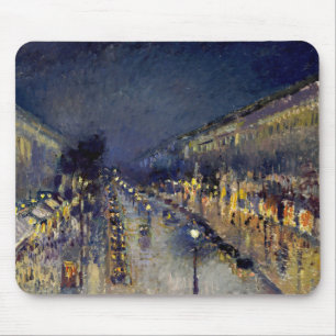 Mousepad Camille Pissarro - Boulevard Montmartre à Noite