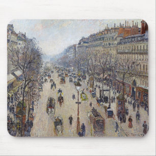 Mousepad Camille Pissarro - Boulevard Montmartre, manhã