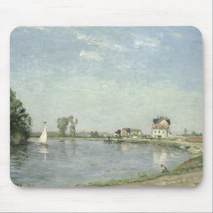 Mousepad Camille Pissarro   na borda do rio, 1871