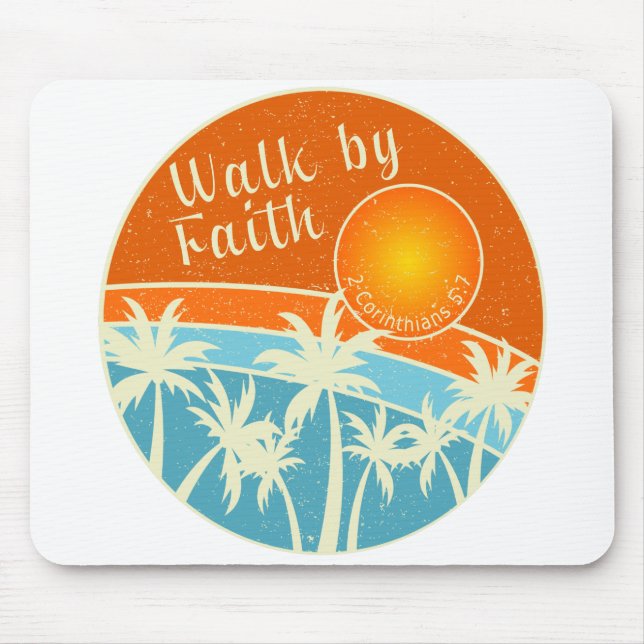 Mousepad Caminhada por Faith Christian Design (Frente)