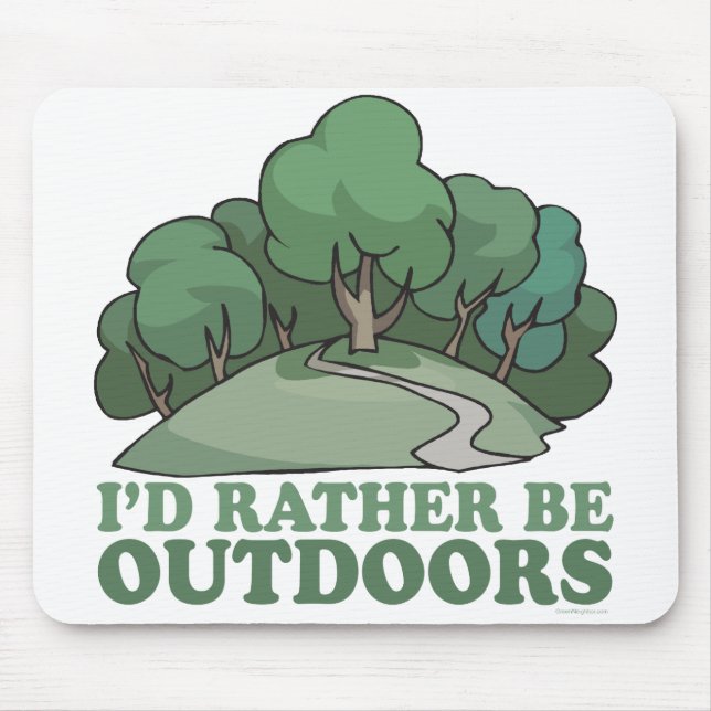 Mousepad Caminhando, Acampando, Trekking, Subindo Lá Fora! (Frente)