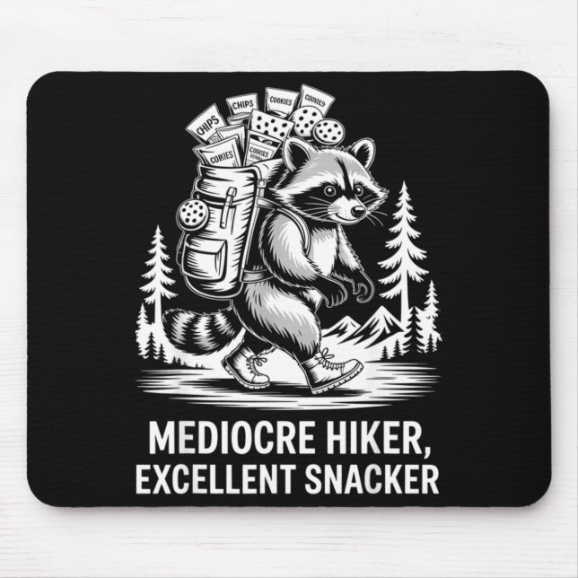 Mousepad Caminhante medíocre excelente lancheiro guaxinim e (Frente)