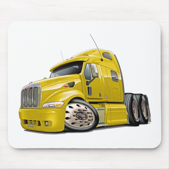 Mousepad Caminhão amarelo de Peterbilt (Frente)