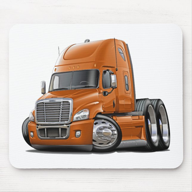 Mousepad Caminhão da laranja de Freightliner Cascadia (Frente)