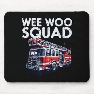 Mousepad Caminhão de Bombeiro Wee Woo Esquadrão Bombeiros H