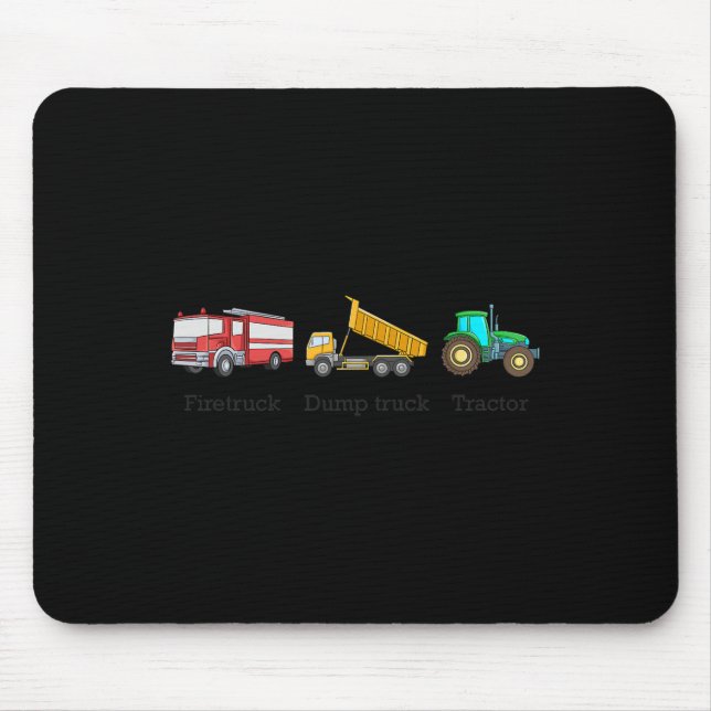 Mousepad Caminhão de bombeiros Caminhão basculante Trator S (Frente)