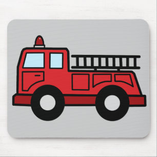 Mousepad Caminhão de Bombeiros de Desenho Animado Veículo d