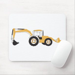 Mousepad Caminhão de Construção de Backhoe