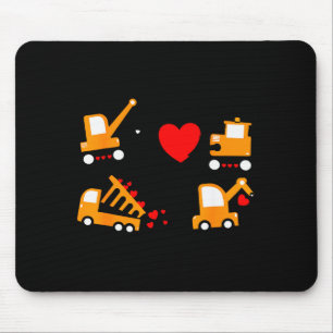 Mousepad Caminhão de Construção Dia dos Namorados do Amante