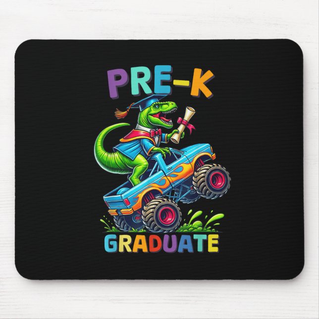 Mousepad Caminhão de Monstro de Graduação Pré-escolar Dinos (Frente)