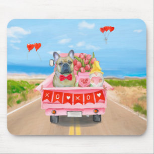 Mousepad Caminhão Dia de os namorados do Buldogue Francês