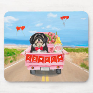 Mousepad Caminhão do Dia dos Namorados com Cachorro Havanês