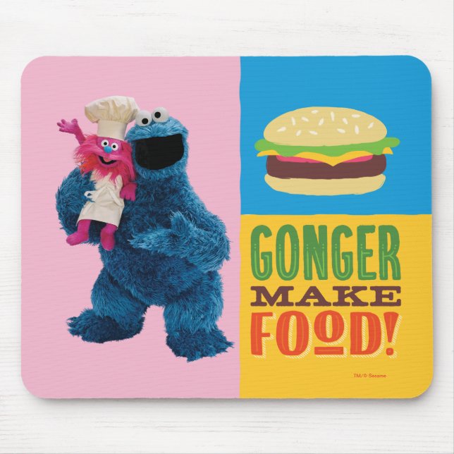 Mousepad Caminhão do Monstro Come-Cookies | Gonger Faz Comi (Frente)