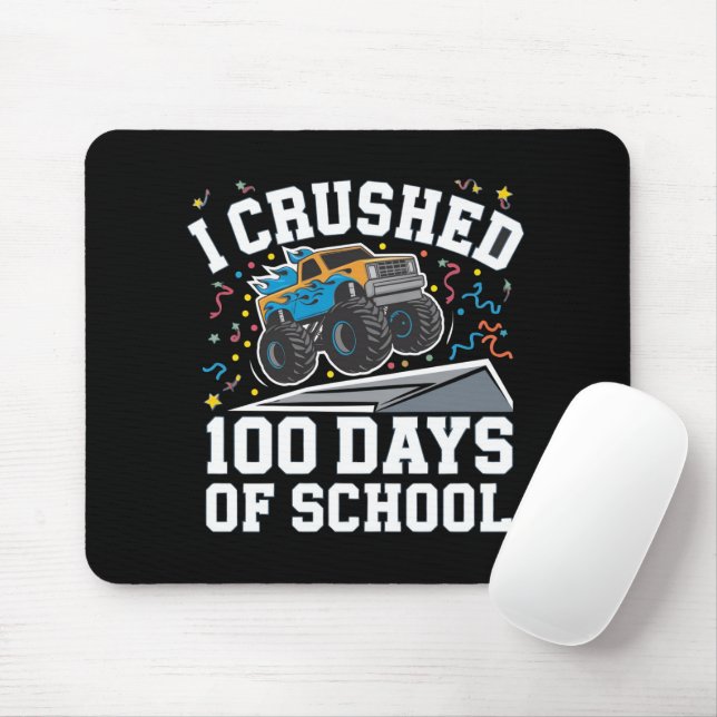 Mousepad Caminhão Monstro dos 100 Dias de Escola 100º Dia E (Com mouse)