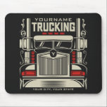 Mousepad Caminhão Personalizado 18 Caminhoneiro BIG RIG<br><div class="desc">Personalizado,  18 Rodas,  Caminhoneiro Grande,  Design da Companhia de Caminhão Semi de Caminhão - Personalize com seu Nome e Texto Personalizado!</div>