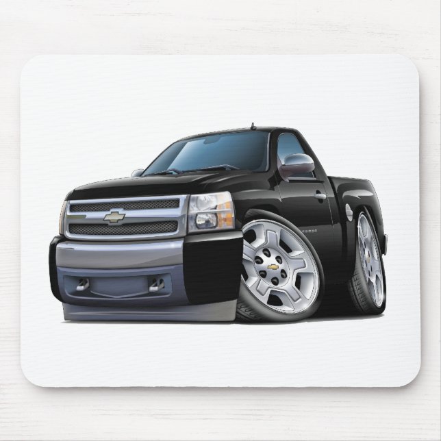 Mousepad Caminhão preto de Chevy Silverado (Frente)