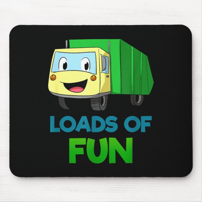 Mousepad Caminhão Sorridente de Lixo Montanhas de Diversão  (Frente)