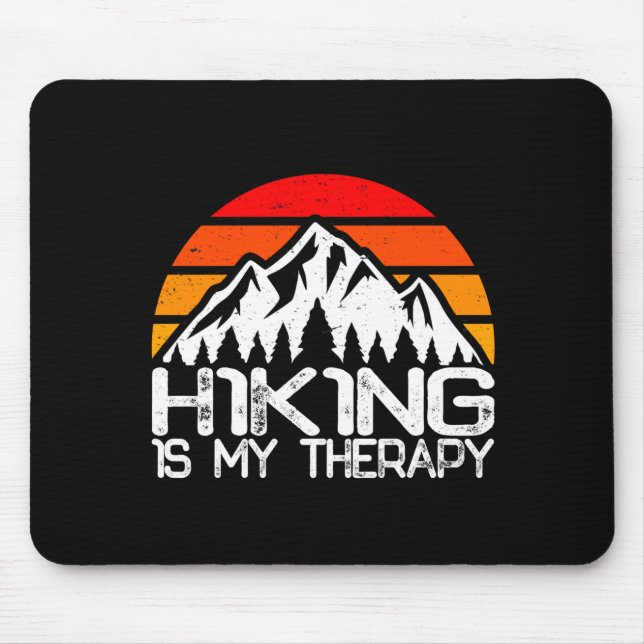Mousepad Caminhar é terapia divertido caminhada acampamento (Frente)