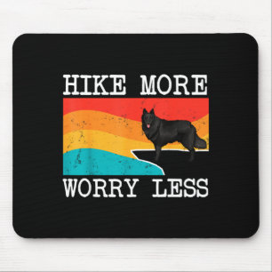 Mousepad Caminhe mais, preocupe menos gráfico de cão de pas