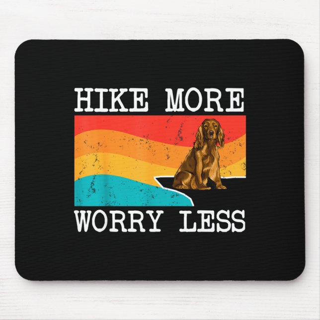 Mousepad Caminhe mais, preocupe menos, gráfico de cocker sp (Frente)