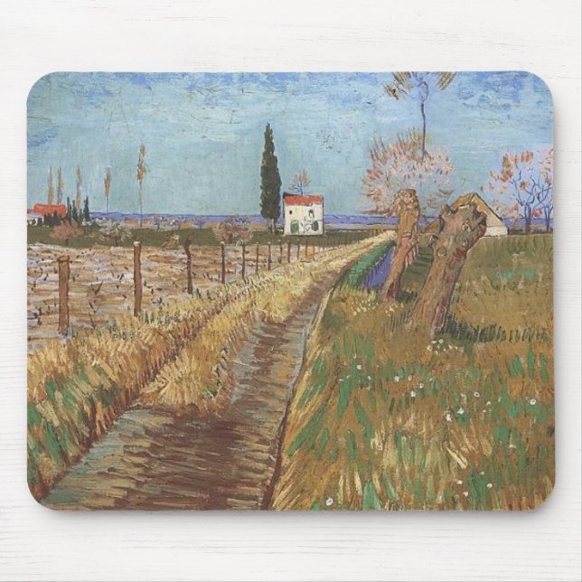 Mousepad Caminho através de um campo com Willows 1888 (Frente)