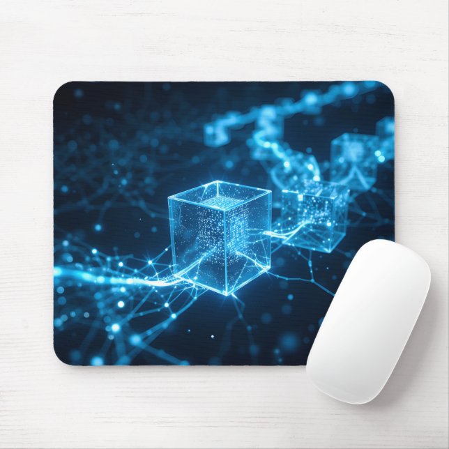 Mousepad Caminho Blockchain brilhante (Com mouse)