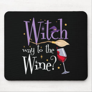 Mousepad Caminho De Bruxa Para O Bebendo De Vinho De Hallow