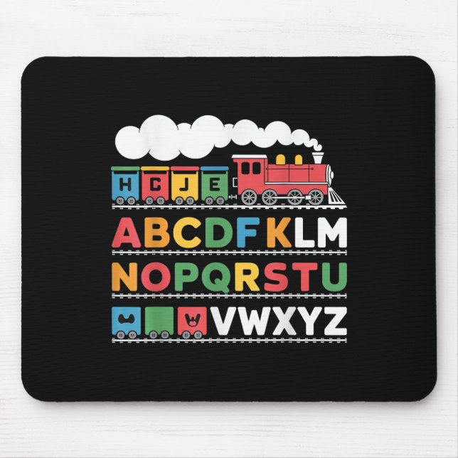 Mousepad Caminho De Ferro Do Comboio Lover Abc Alphabet A-z (Frente)