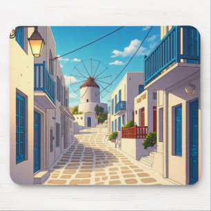 Mousepad Caminho de Mykonos Grécia Cíclades Viagem