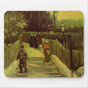Mousepad Caminho Íngreme em Montmartre por Vincent van Gogh
