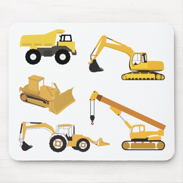 Mousepad Caminhões De Construção (Frente)