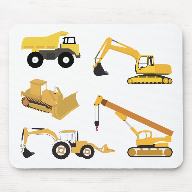 Mousepad Caminhões De Construção (Frente)