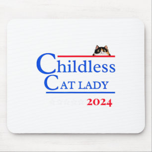 Mousepad Camisa 2024 Mulher Gata Sem Filhos 2024 Vote Kamal