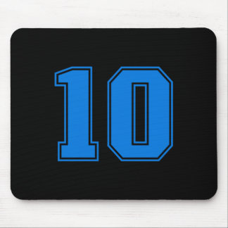Mousepad Camisa azul do time esportivo número #10 premium t