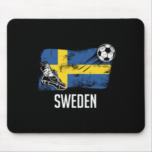 Mousepad Camisa da Bandeira da Suécia Time de Futebol Sueco
