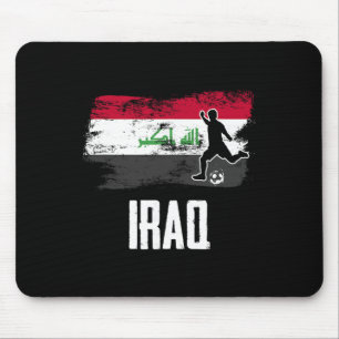 Mousepad Camisa da Bandeira do Iraque Time de Futebol Iraqu