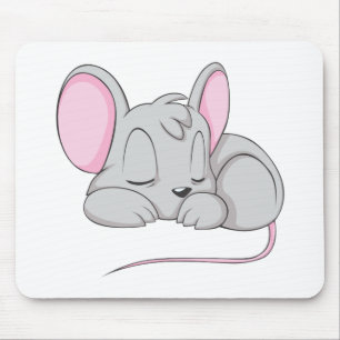 Mousepad Camisa da sesta do rato do rato do bebê do sono