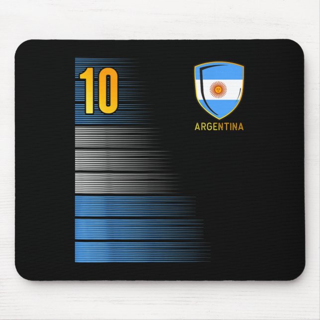 Mousepad Camisa da Torcida de Futebol da Argentina Bandeira (Frente)