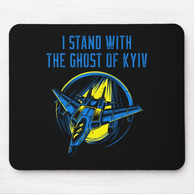 Mousepad Camisa da Ucrânia – Ace Pilot Eu Apoio O Fantasma  (Frente)