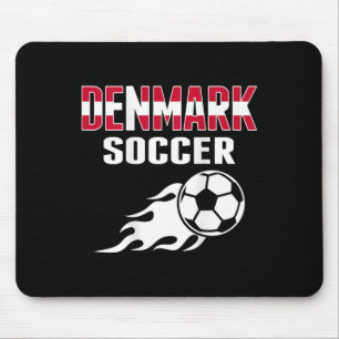 Mousepad Camisa de Amantes de Futebol do Orgulhoso Dinamarc