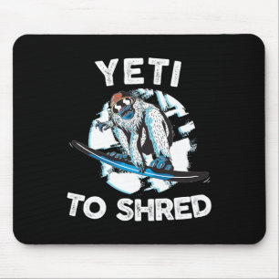 Mousepad Camisa De Camisa Bigfoot Snowboard Yeti Snowboard 