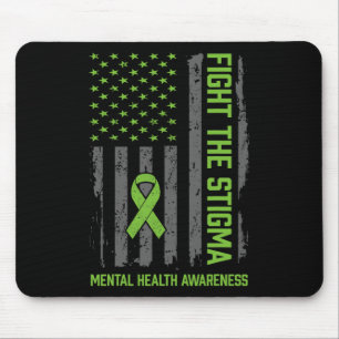 Mousepad Camisa de Conscientização da Saúde Mental Combater