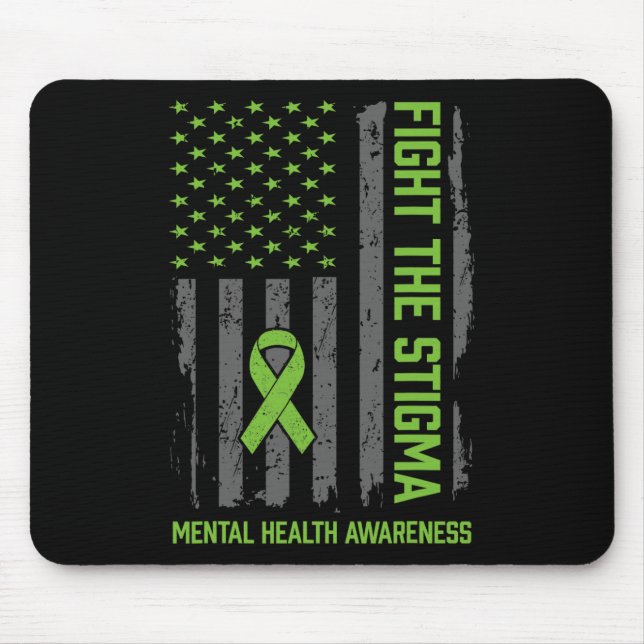Mousepad Camisa de Conscientização da Saúde Mental Combater (Frente)