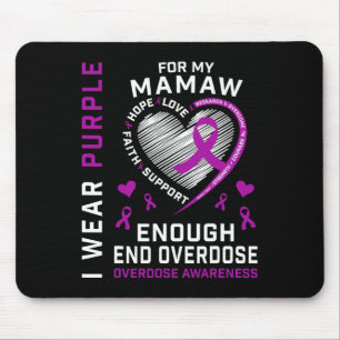 Mousepad Camisa de Conscientização sobre o Fim do Overdose 